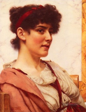 Una dama neoclásica de belleza clásica John William Godward Pinturas al óleo